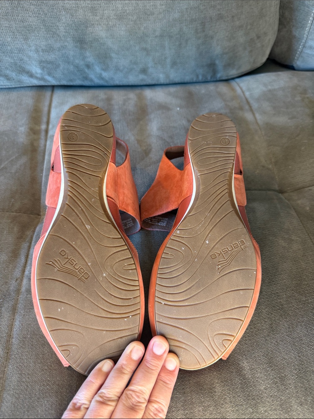 Dansko Coral Open-Toe Slingback Leather Wedge Sandals - Picture 11 of 11